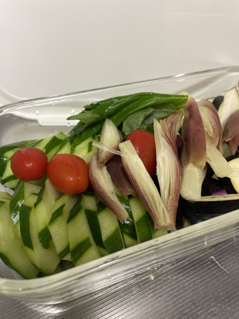 夏野菜のだし漬け